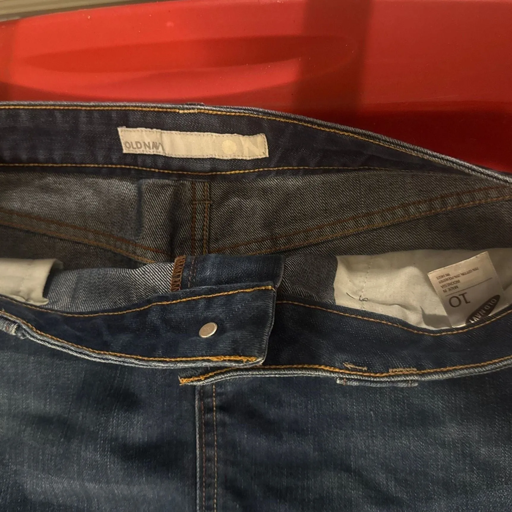 Old Navy Medium Wash Denim Mini Skirt - Image 2