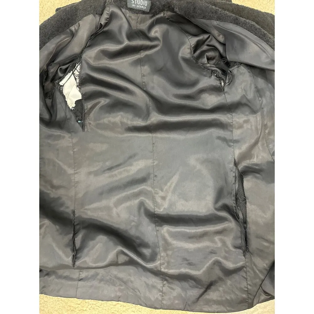 Vintage Studio By Searle Alpaca Coat in Black size medium - Image 12