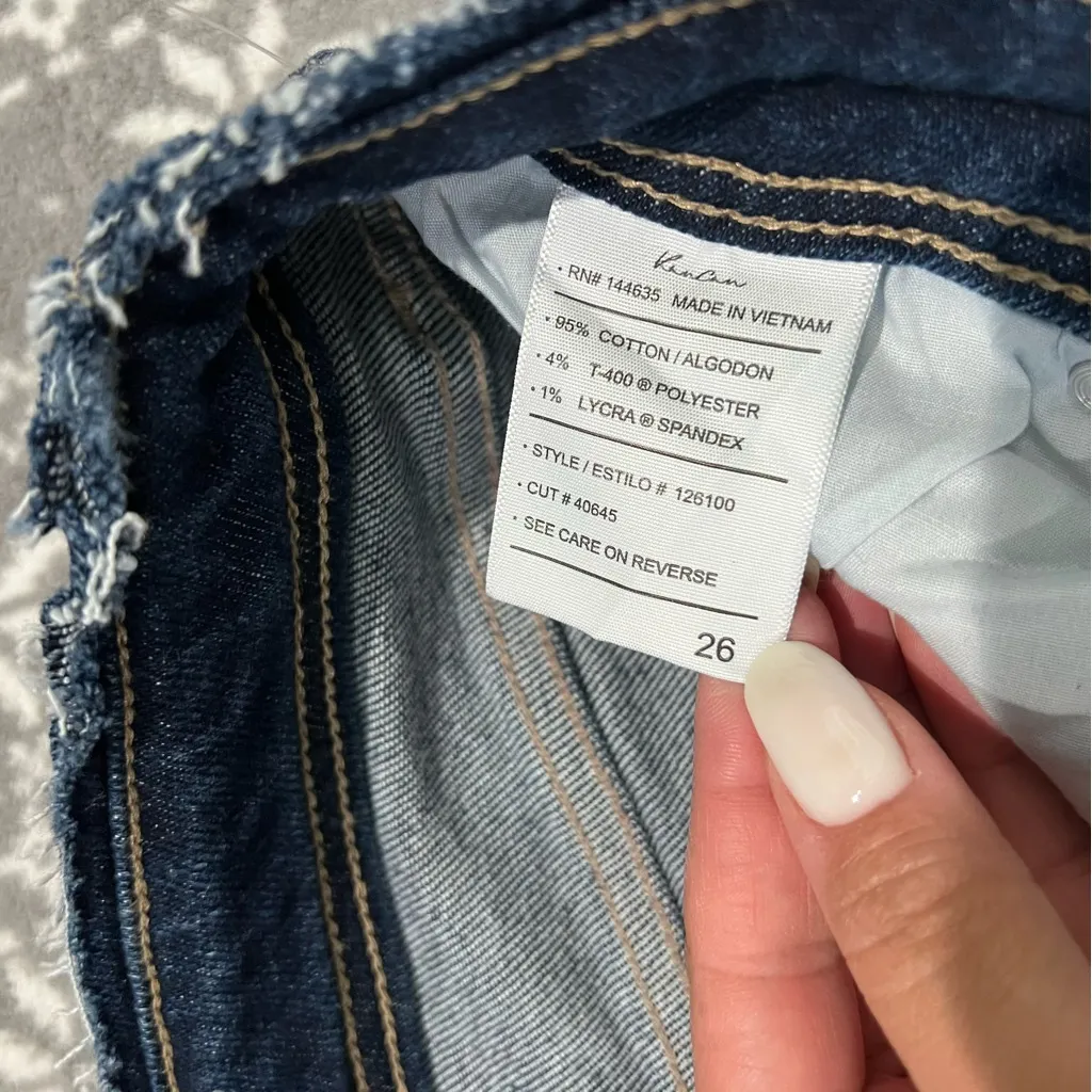 KanCan High‎ Rise Boyfriend Jeans Distressed Size 26 Blue - Image 7