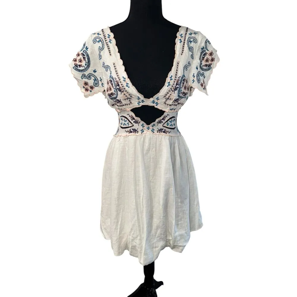 NWT! Free People Rambling Roads Mini Blanc De Blanc - Size Small - Image 6