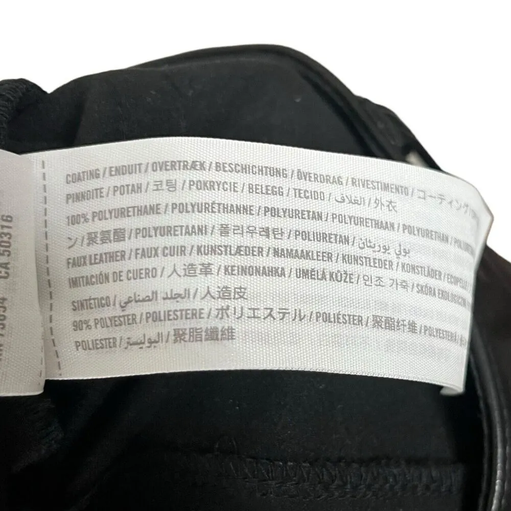 Abercrombie & Fitch 90s Straight Pants Vegan Leather Women’s Size 25 Black - Image 12