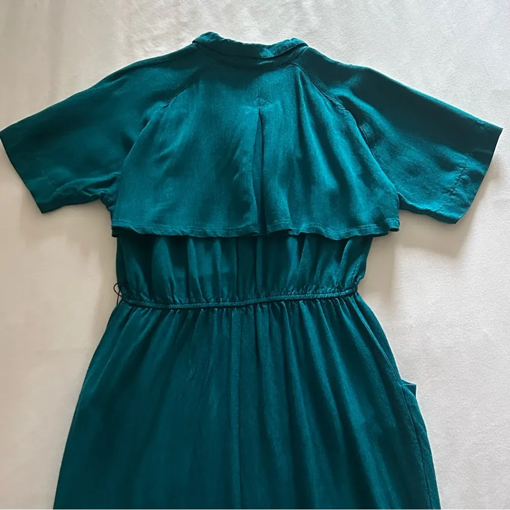 VTG Danny & Nicole New York | Teal Green Collared Dress w/ Big Pockets | Size 8 - Image 16