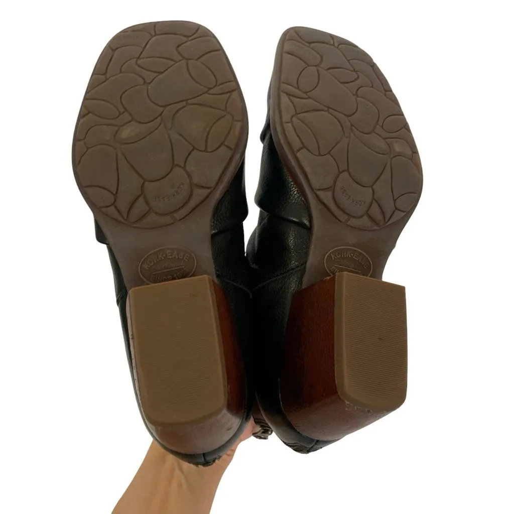 Kork Ease Booties 8.5 Black Leather Comfort Ankle Shoes Fall Winter - Image 7