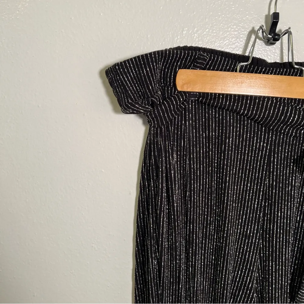 Torrid Pull-On Wide Leg Stretch Lurex High-Rise Pant Glitter Stripe 2X - Image 7