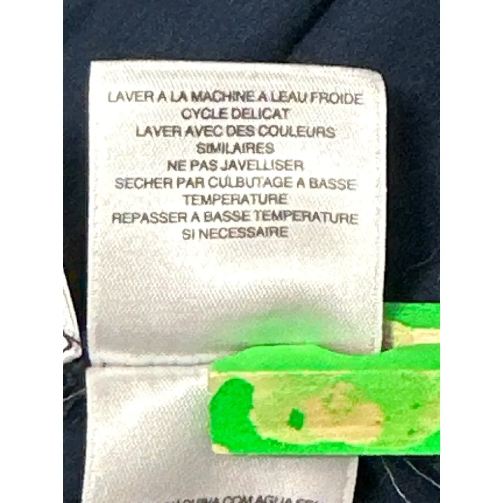 Jones New York Sport Large Navy Blue Circle Pattern Button Up Top Urban Heritage - Image 13