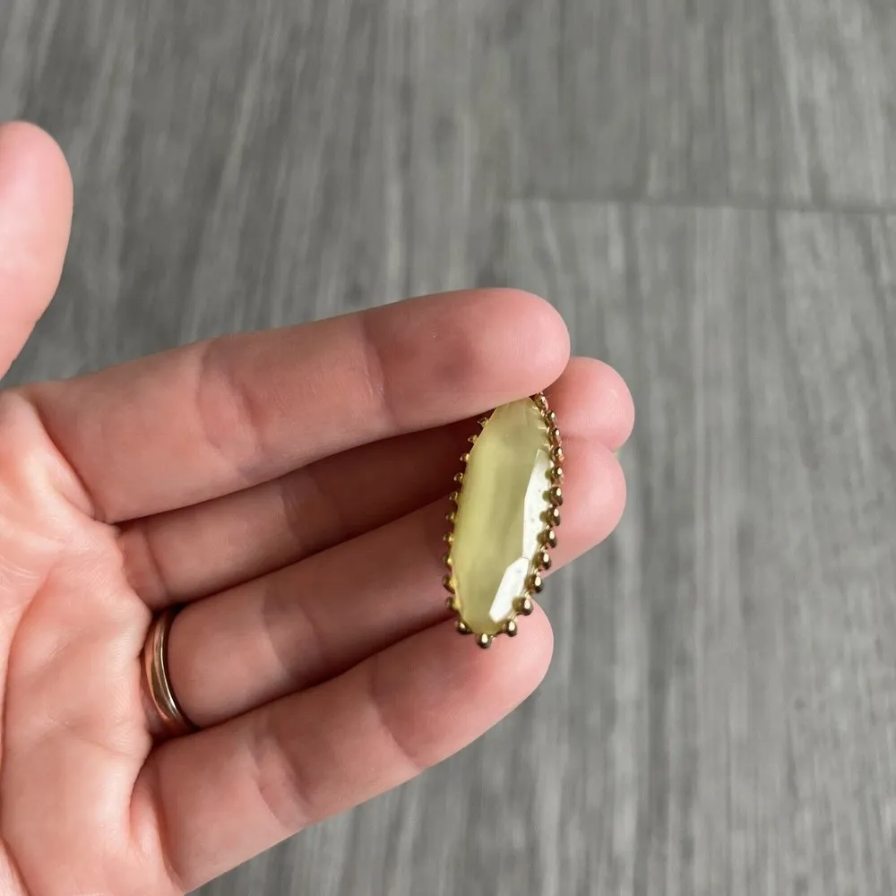 Yellow and Gold Drop Earrings - Image 6