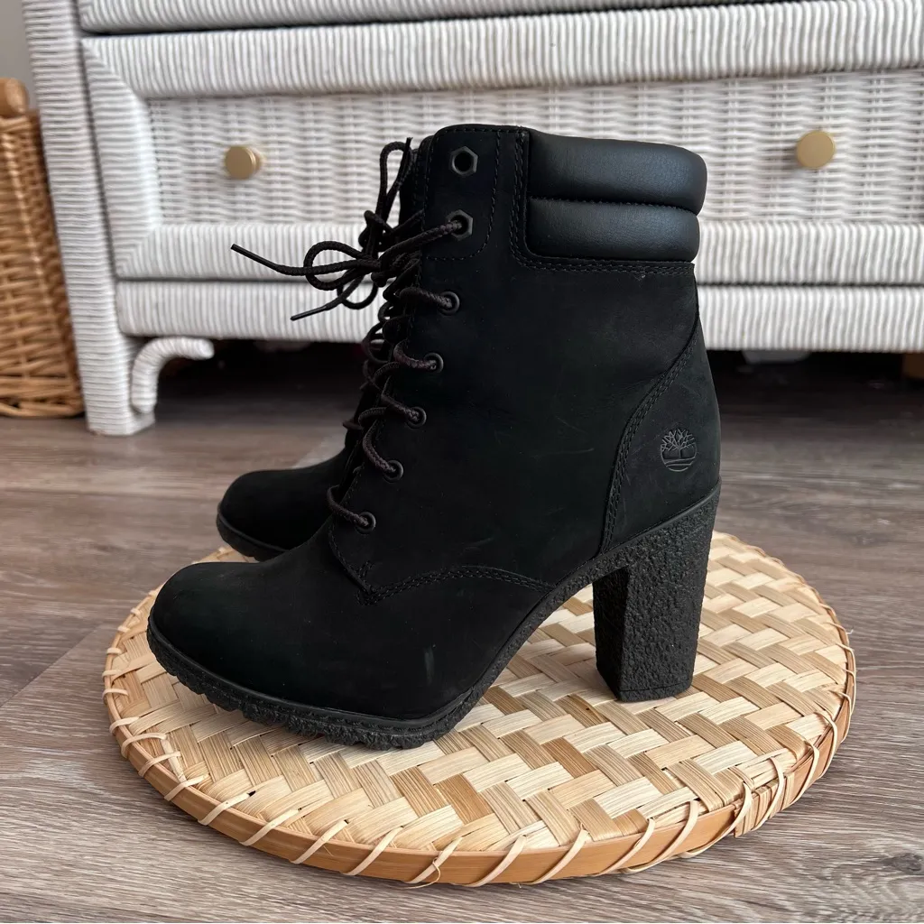 Timberland tillston black‎ heeled boots - Image 3