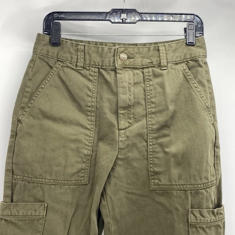 Banana Republic Cargo Ankle Pants green Neutral Minimalist Pockets barrel chic 2 - Image 2
