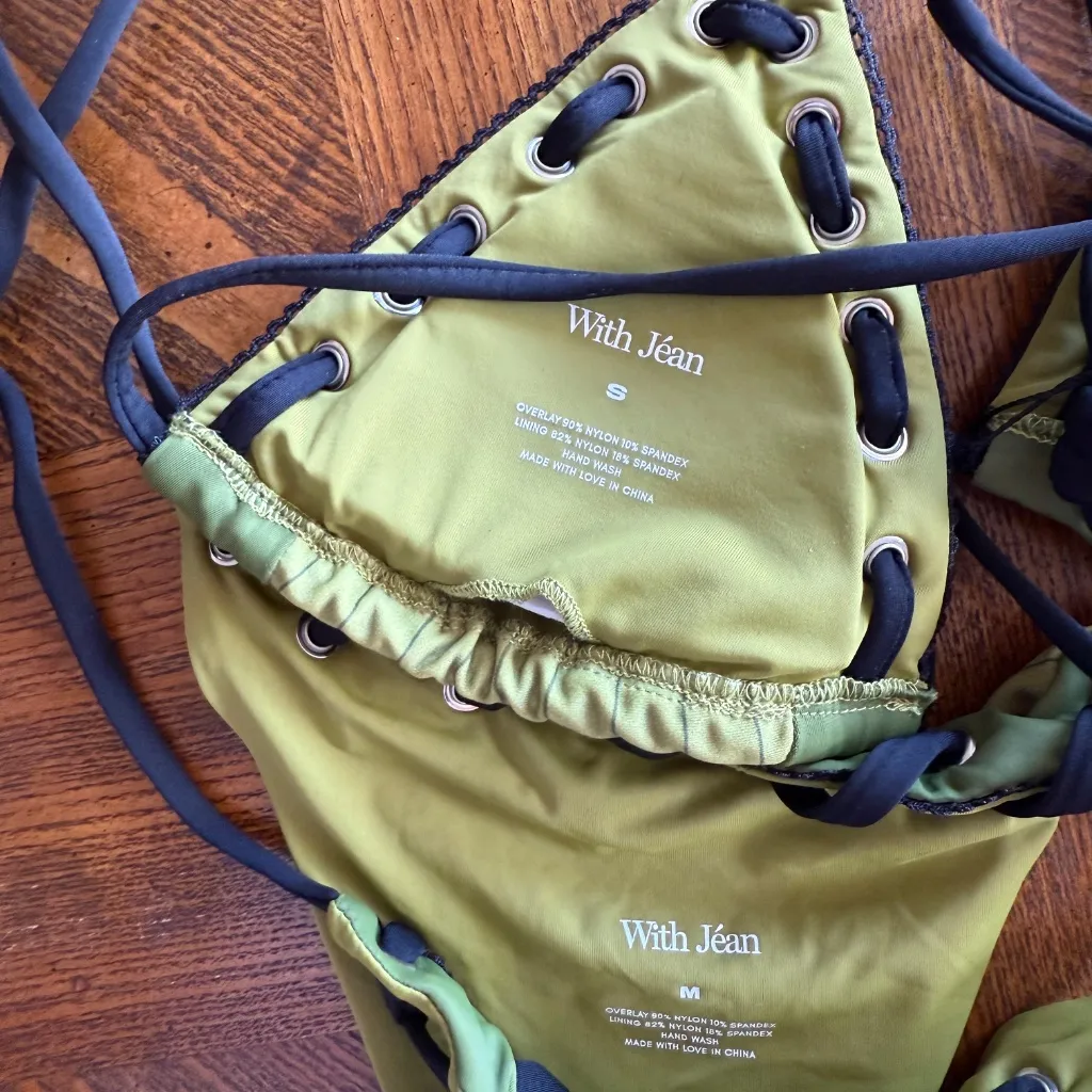 With Jean Bikini top S bottom M - Image 4