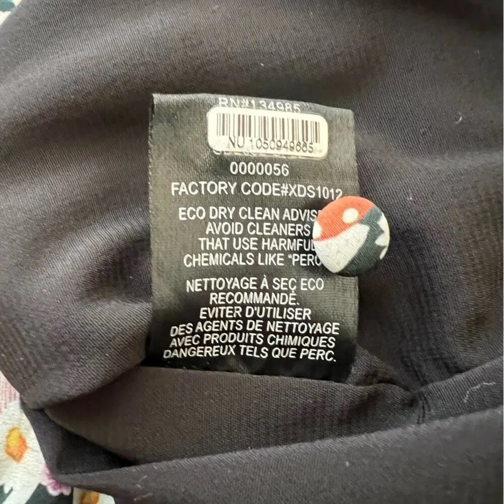 For Love & Lemons Womens June Bell Sleeve Black Checkerboard Mushroom Mini Dress - Image 12