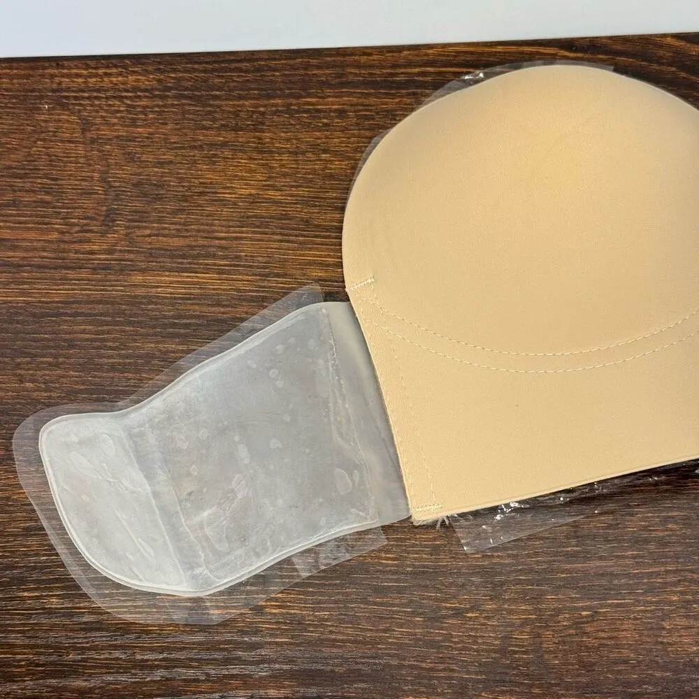 Deep plunge backless stick on strapless bra size A/B Tan - Image 4