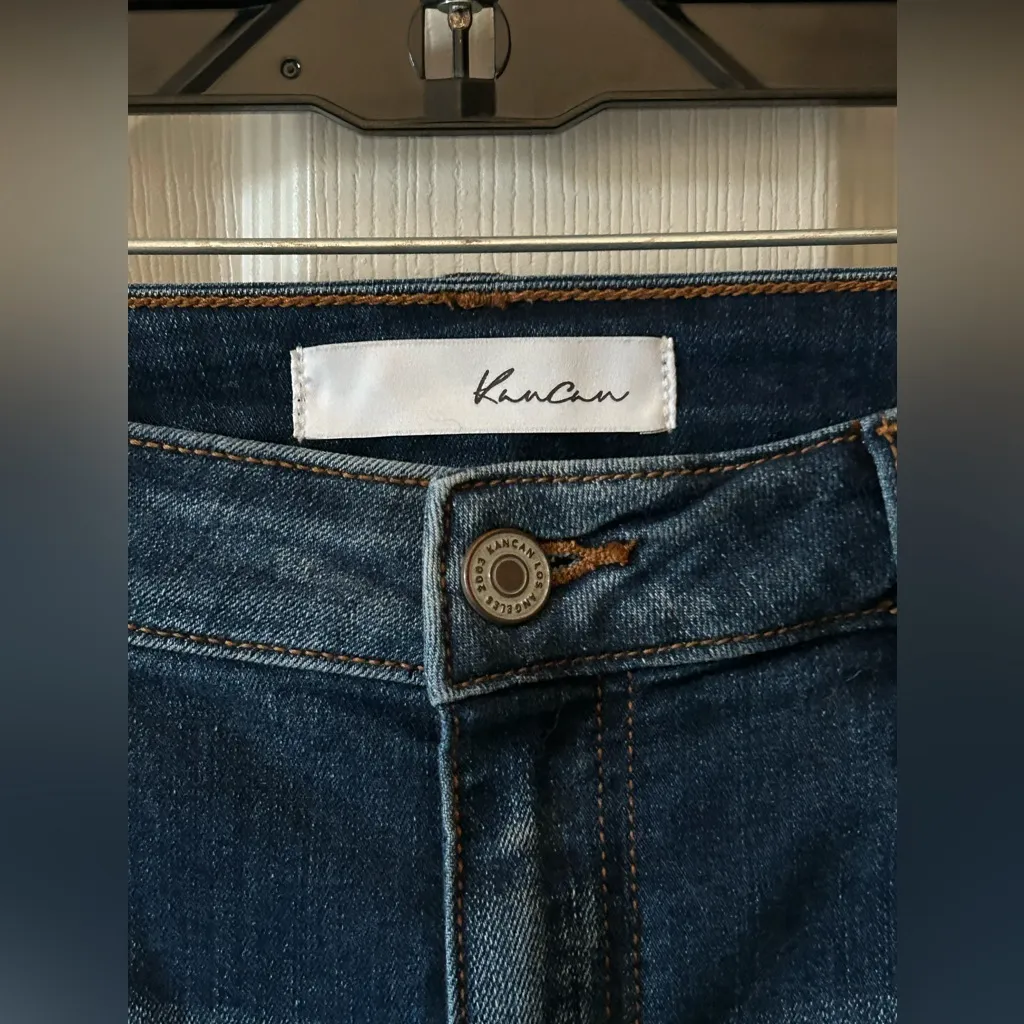 KanCan‎ Women’s Molly Mid Rise Lightly Distressed Super Skinny Jeans Size 15/31 Blue - Image 10