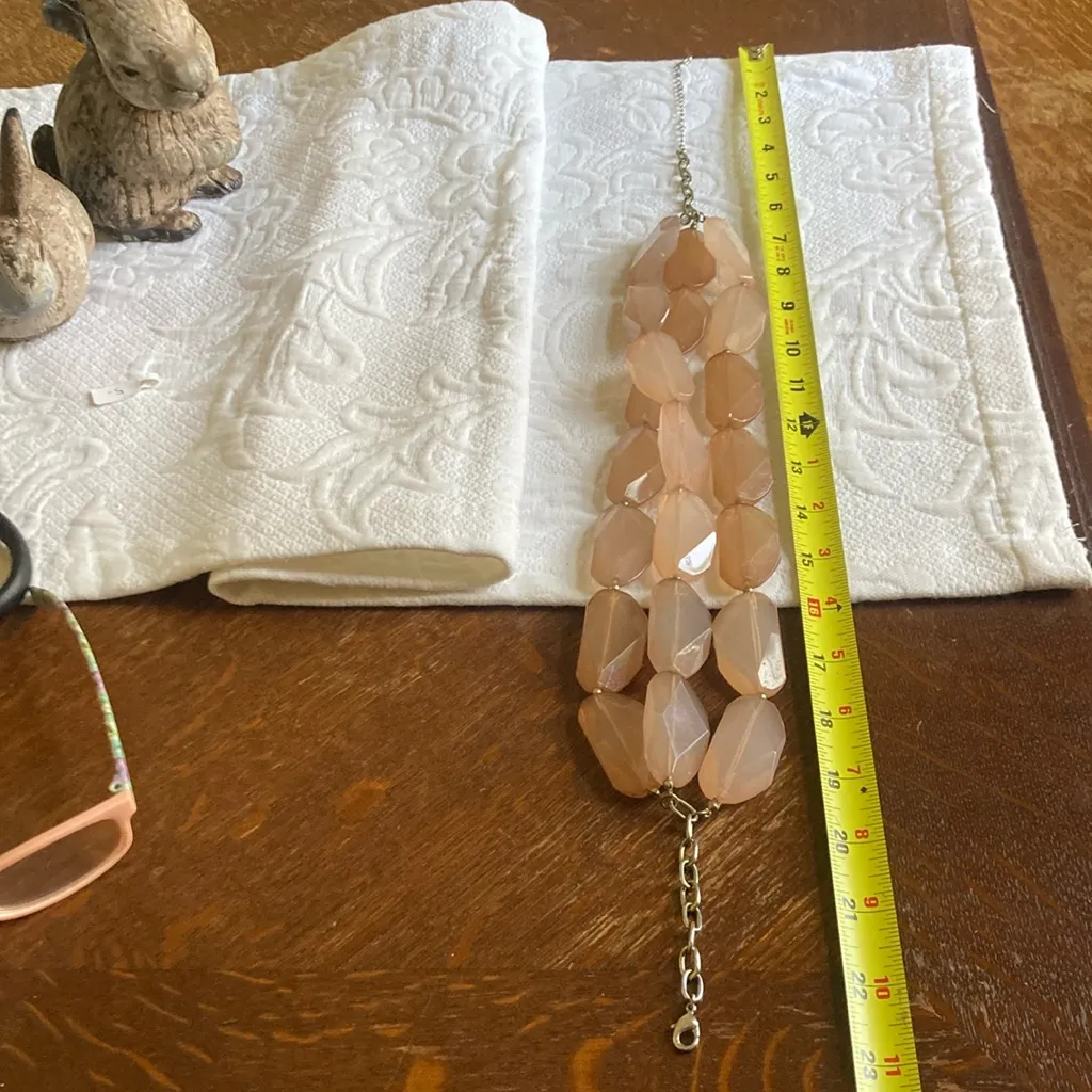 Anthropologie Necklace with Translucent acrylic, lucite faceted Beads - Image 5