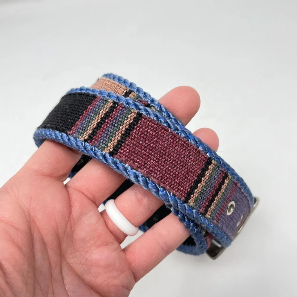 Century Canada Southwestern Belt Size Small Aztec Boho Silver Hardware Sz S Blue - Image 3