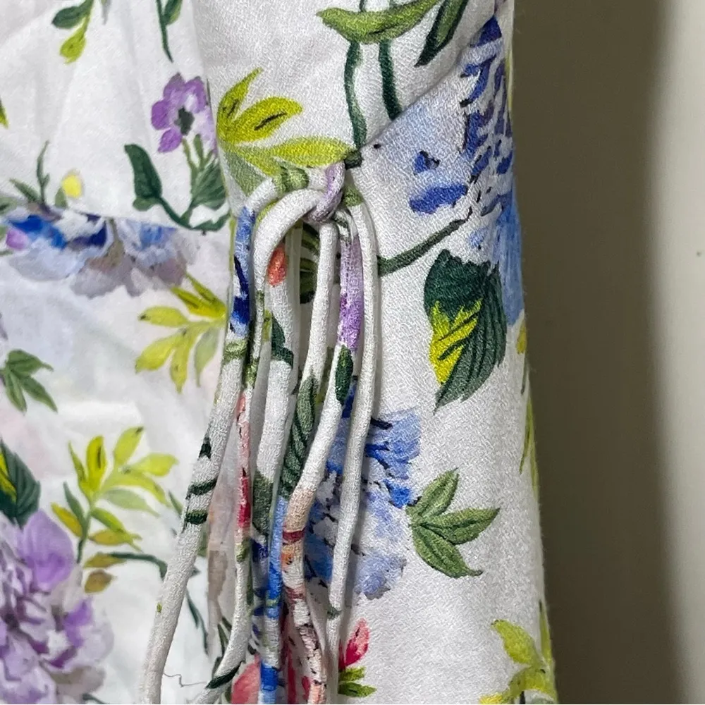 ALICE + OLIVIA Trixie Gardenia Spaghetti Strap Mini Dress Colorful Floral sz 4 - Image 6