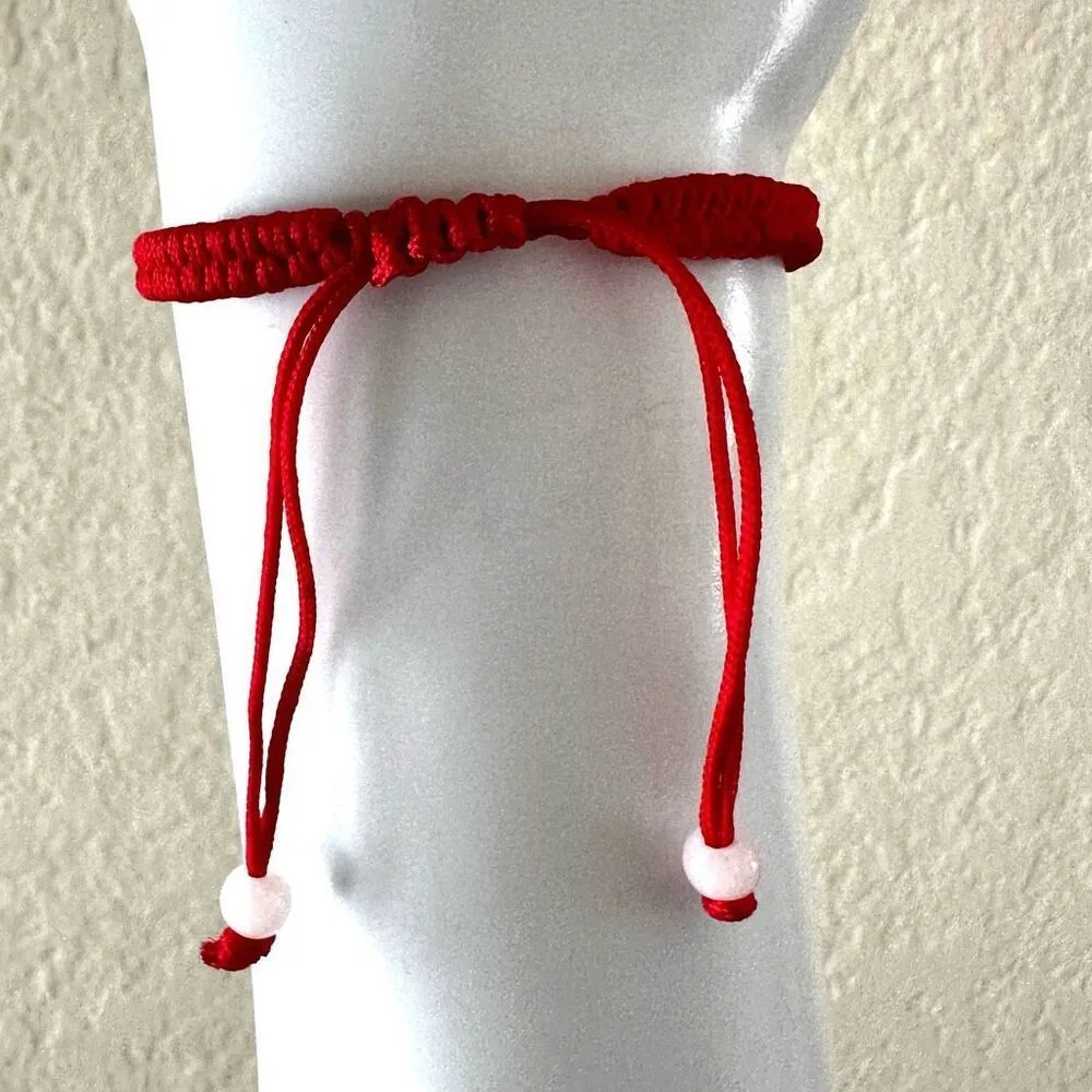 Frog Carving Jadeite Bead red cord Bracelet - Image 3