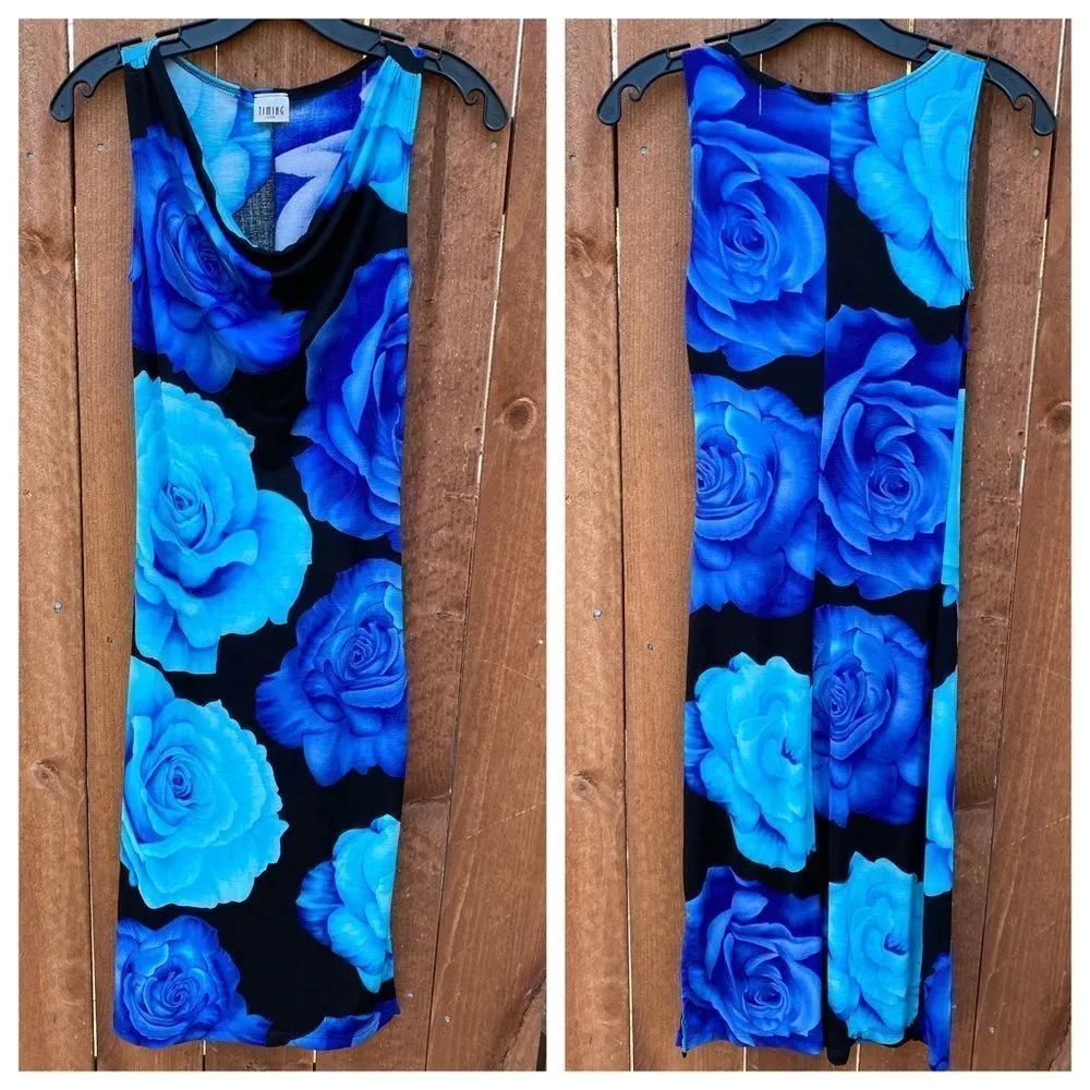 Timing Blue Floral Dress - Image 6