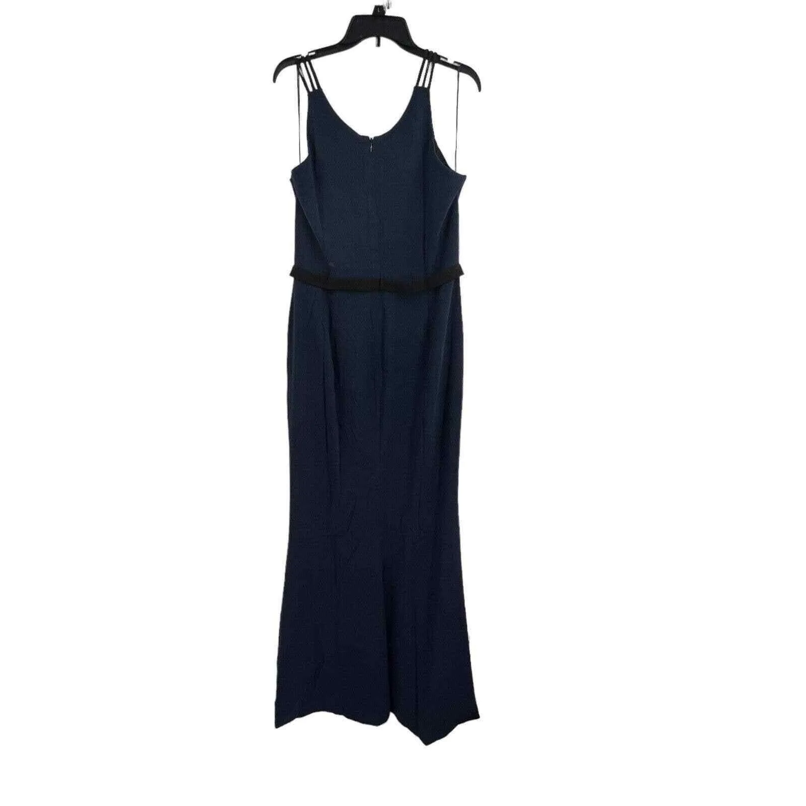 Dress The Population Semi Formal Dress Long Blue Sexy‎ Plunge Neckline XXL New - Image 6