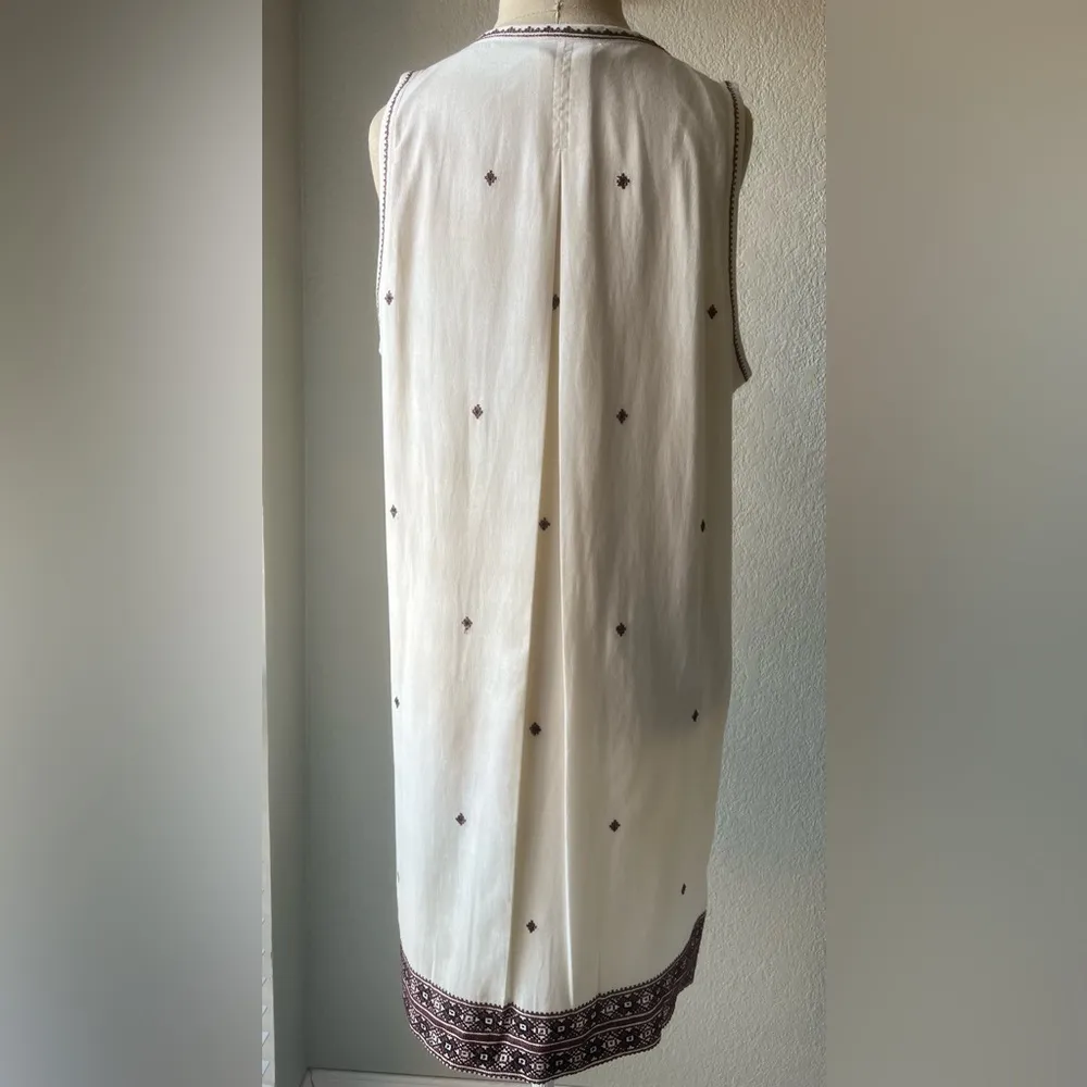 MADEWELL SUNCOAST EMBROIDERED SHIFT DRESS BRIGHT IVORY SIZE 8 - Image 16