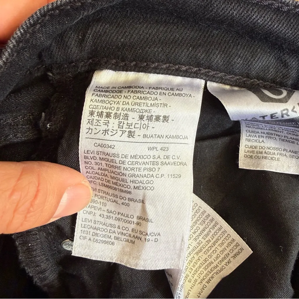 Levi's  Ribcage Boot Jean, Black, Size 25 - Image 7