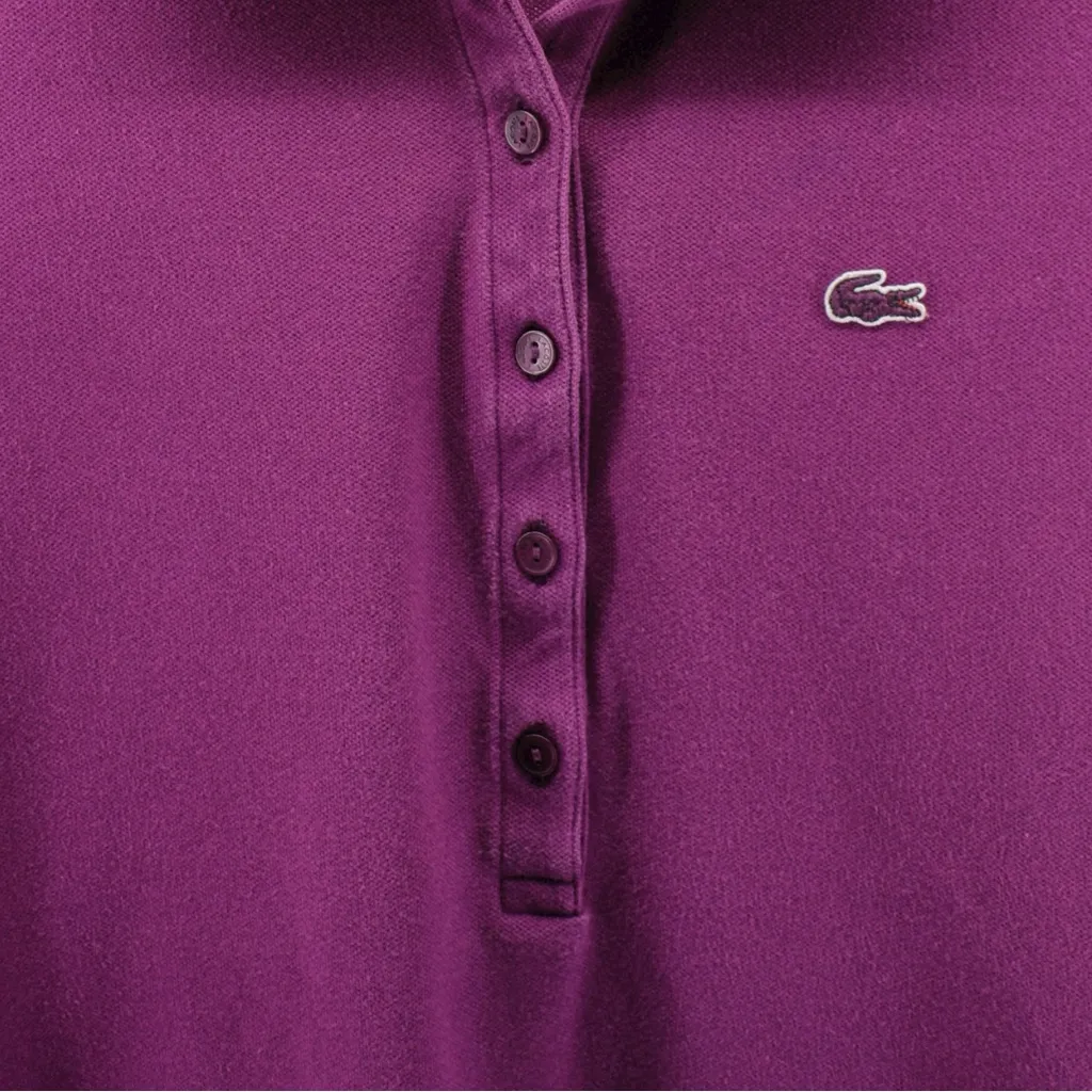 Lacoste Purple Polo Tennis Golf Athletic Comfort Preppy Old Money 40 (M) - Image 4