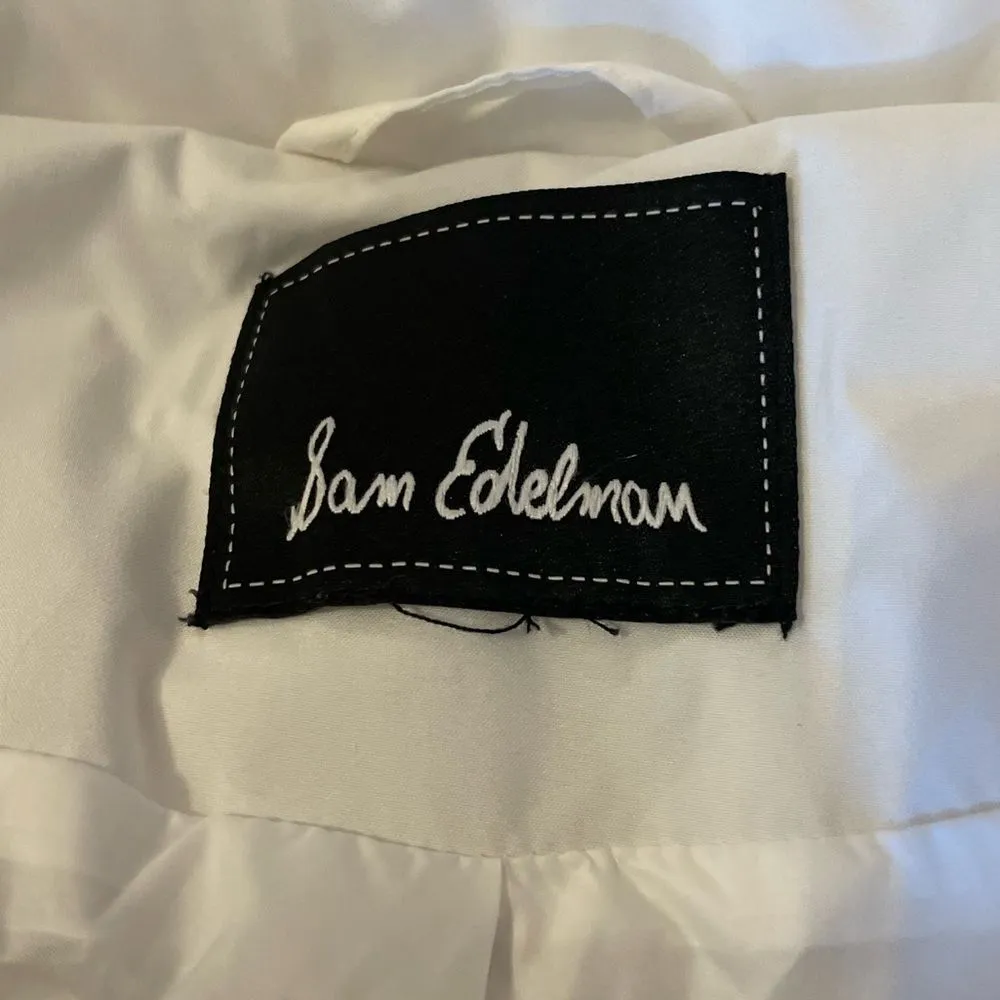 Sam Edelman White Puffer Jacket With Faux Fur Hood Womens Size Small - Image 9