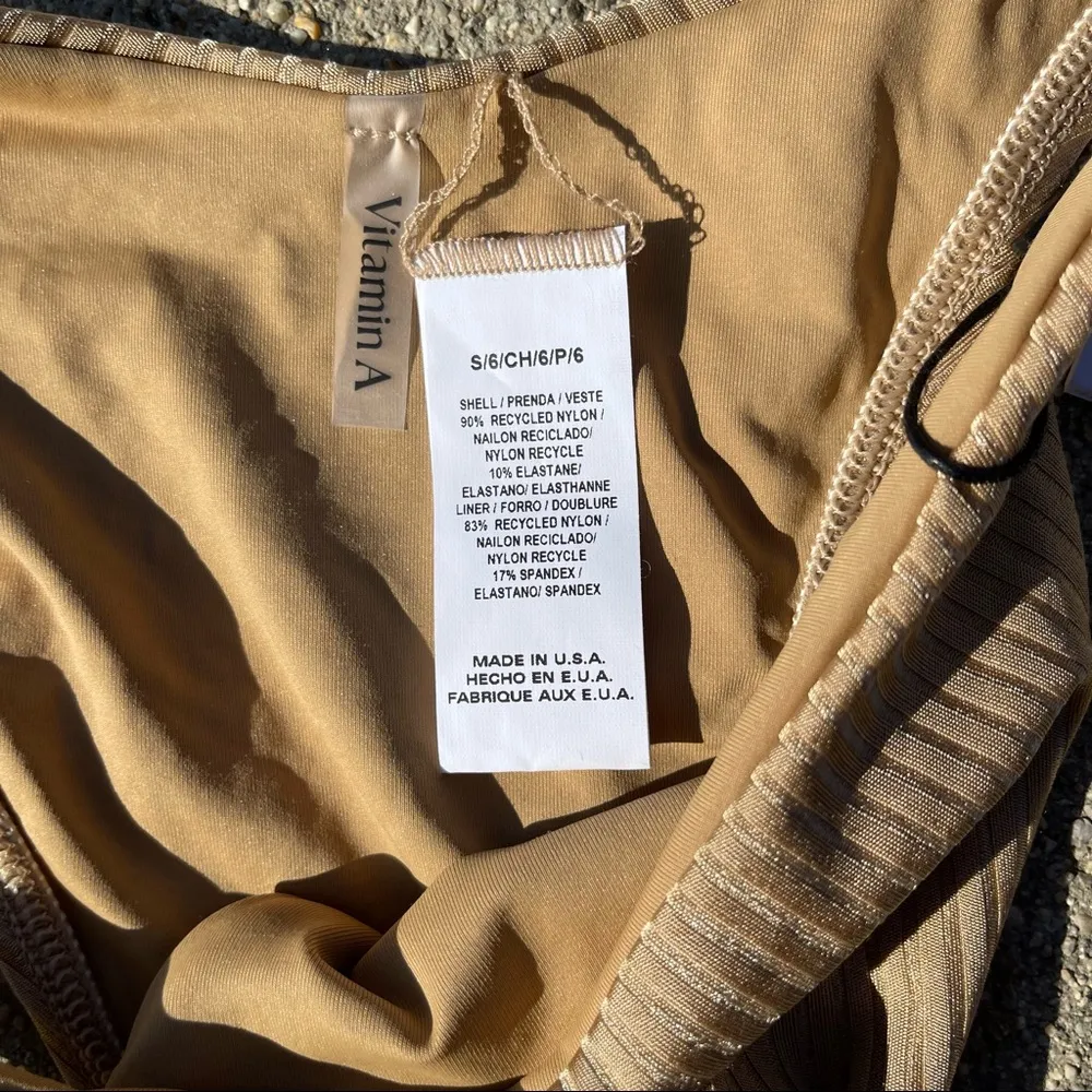 Vitamin A Swim Affogato Ecorib California High Leg Bottom size S - Image 3