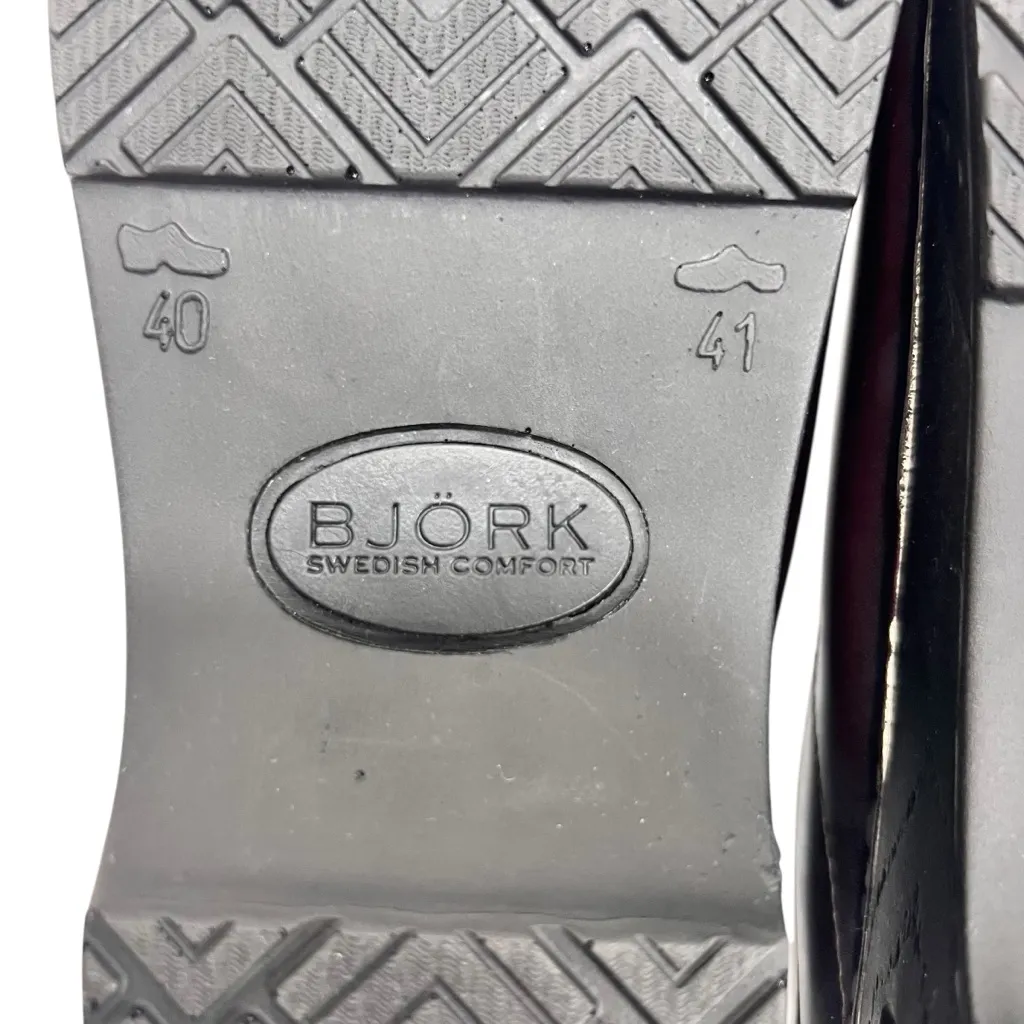 BJORK STELLA Open Back Cabrio Brown Leather Clogs Size 10 - Image 10