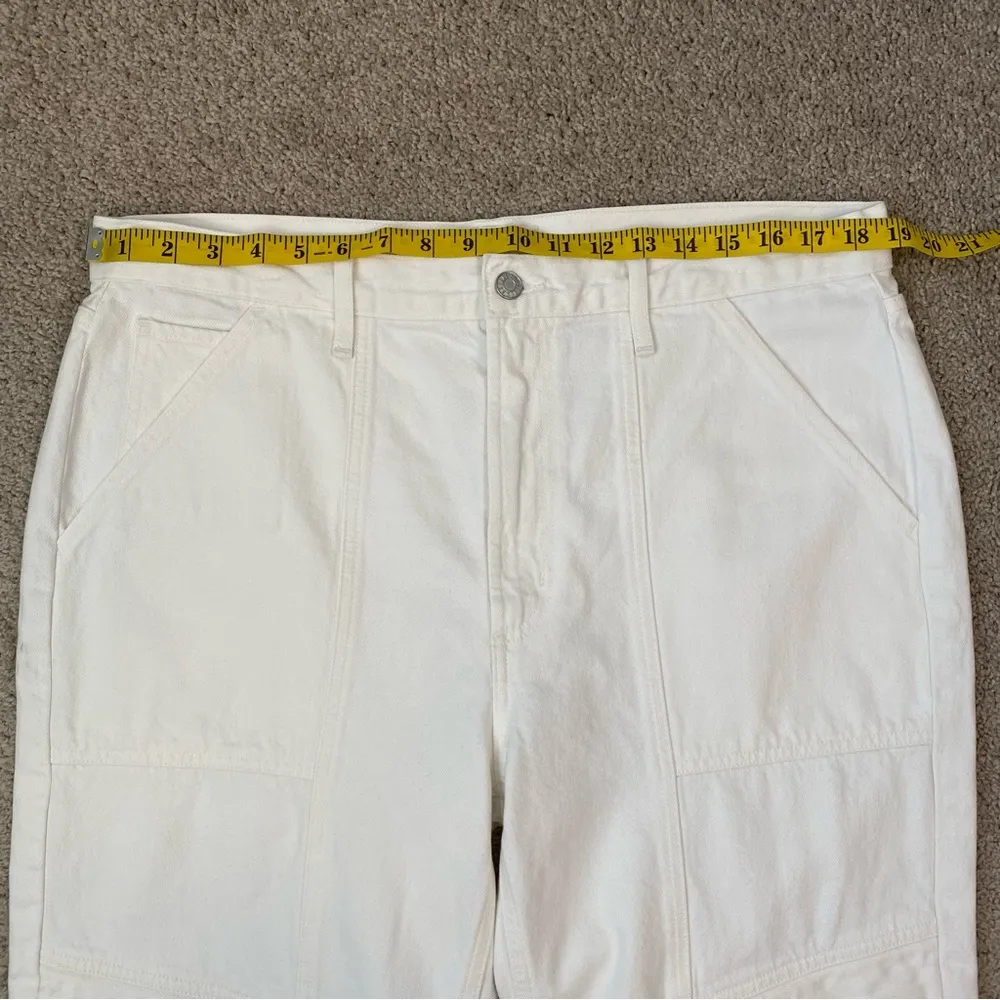 Agolde Cooper Relaxed Straight Cargo Jeans Milkshake 33 - Image 8