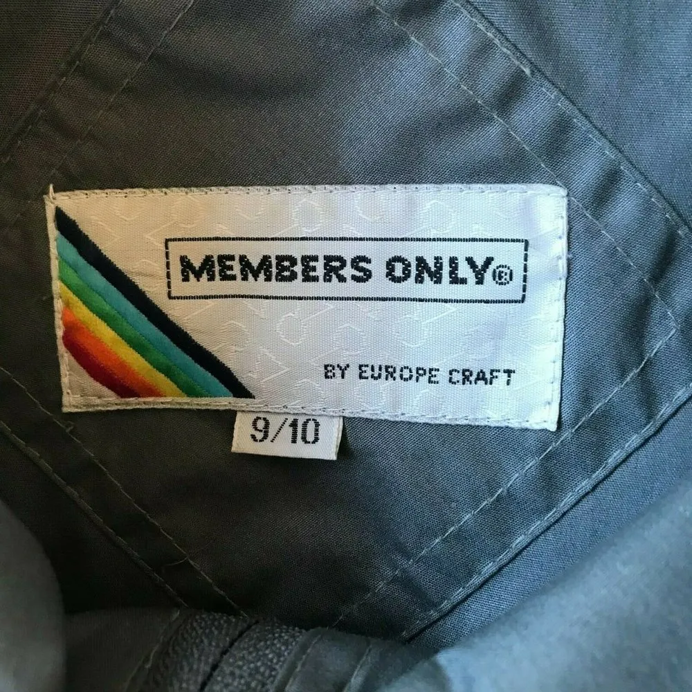 Members Only Jacket Ladies 9-10  By Europe Craft Gray Zip Snap Pockets V… - Image 8