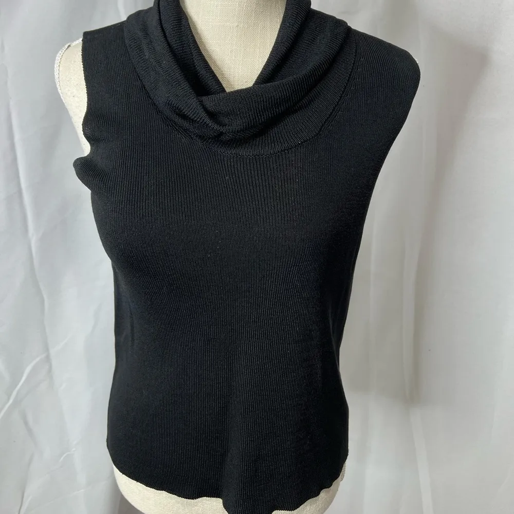 Sigrid Olsen sleeveless cowl neck sweater medium - Image 2