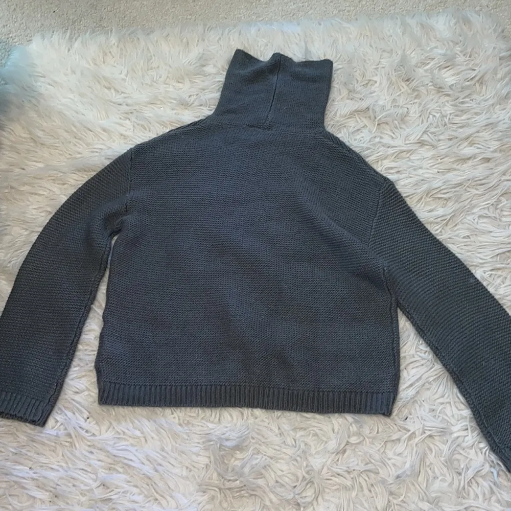 Grey Knit Turtle Neck Sweater - Image 4