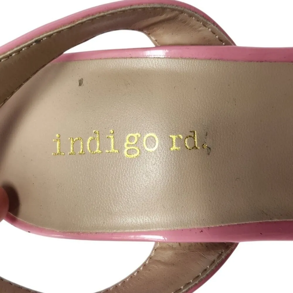 Indigo Rd. Faux Leather Block Heels Open Toe Pump Heels Baby Pink Size 7 M - Image 12