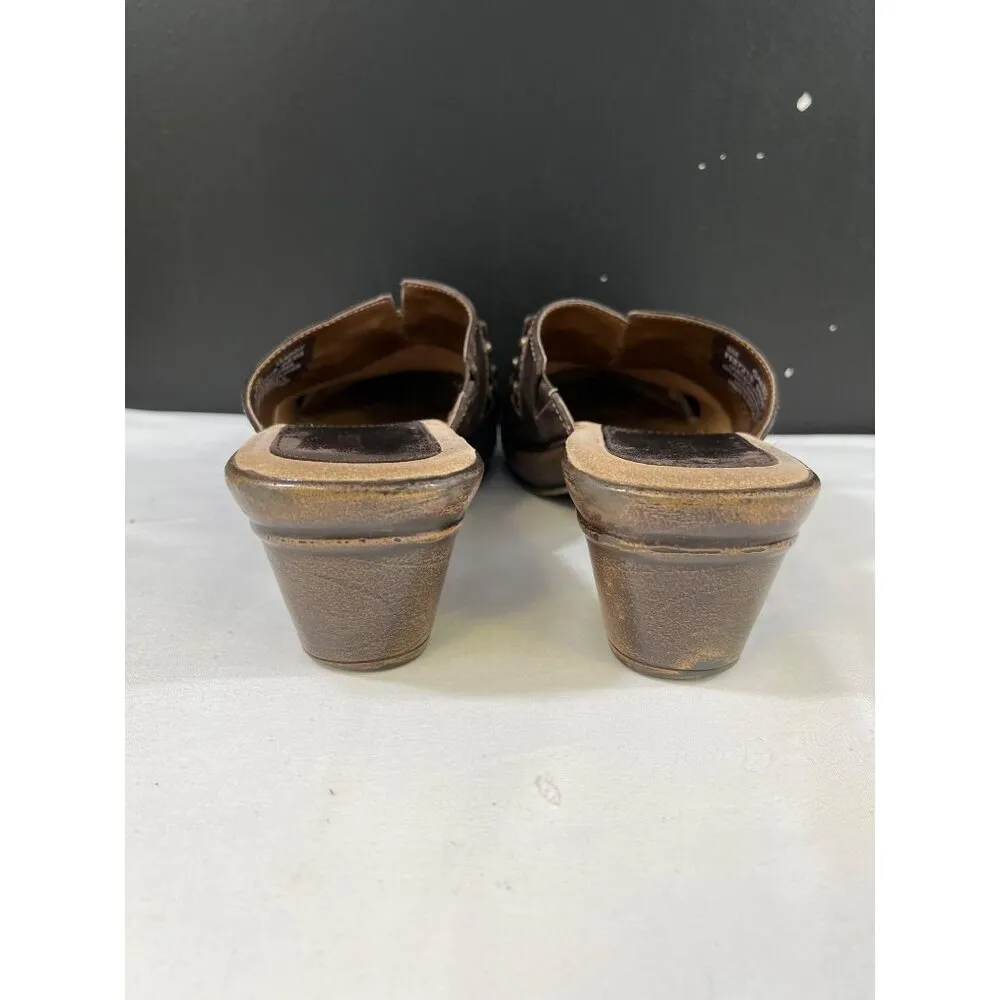 Bass Gabby Womens Brown Leather Mule Shoes Size 8M SKU 6802 - Image 5