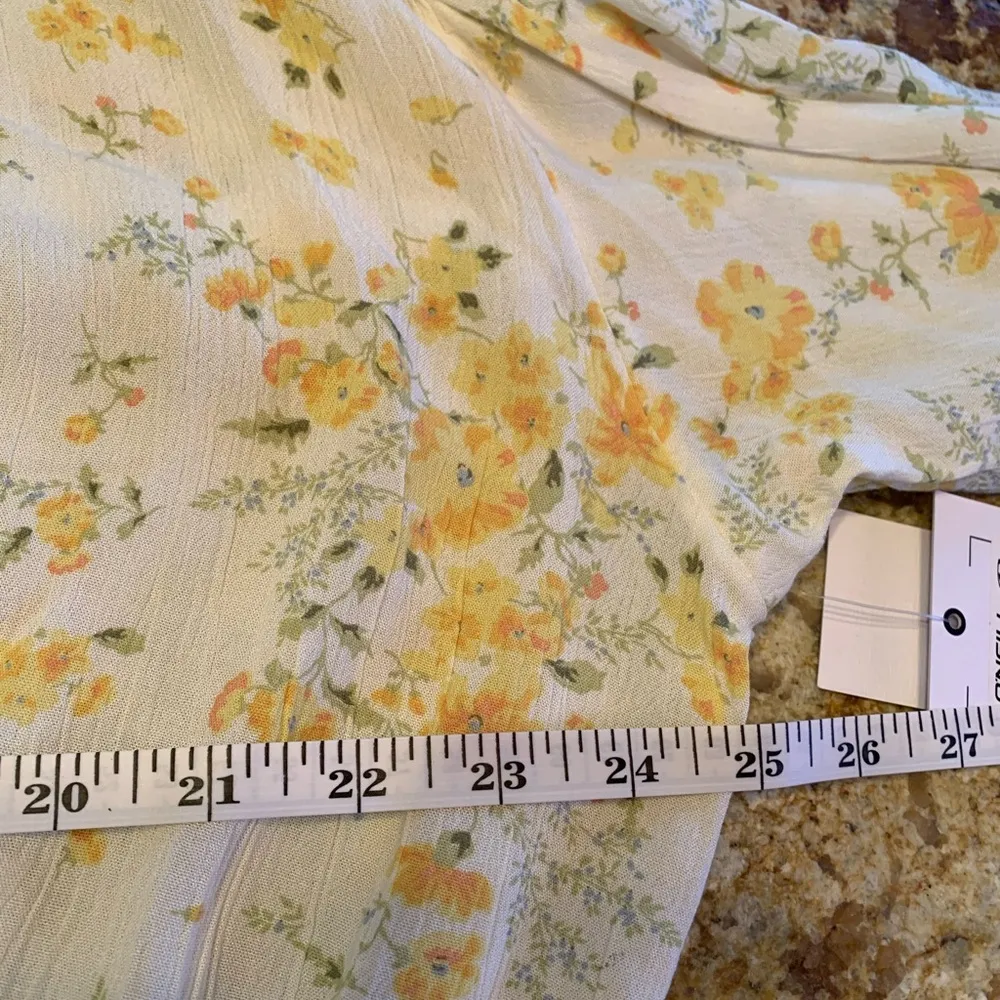 O’Neil Small S SALTWATER Yellow Floral CAMI Swim COVER-UP TUNIC Rtl $65 - Image 9