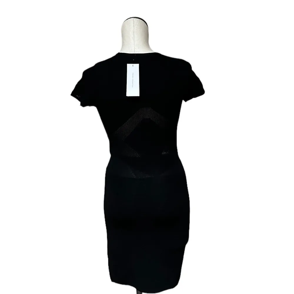 NWT FRENCH CONNECTION Montana Knit Sweater Mini Dress In Black - Image 7