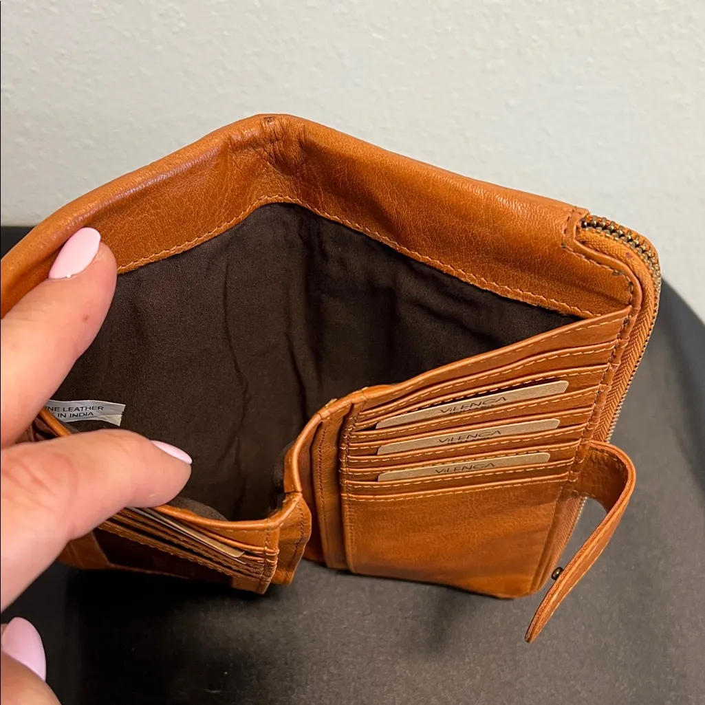 Vilenca Holland | Cognac Leather Wallet Brown - Image 10