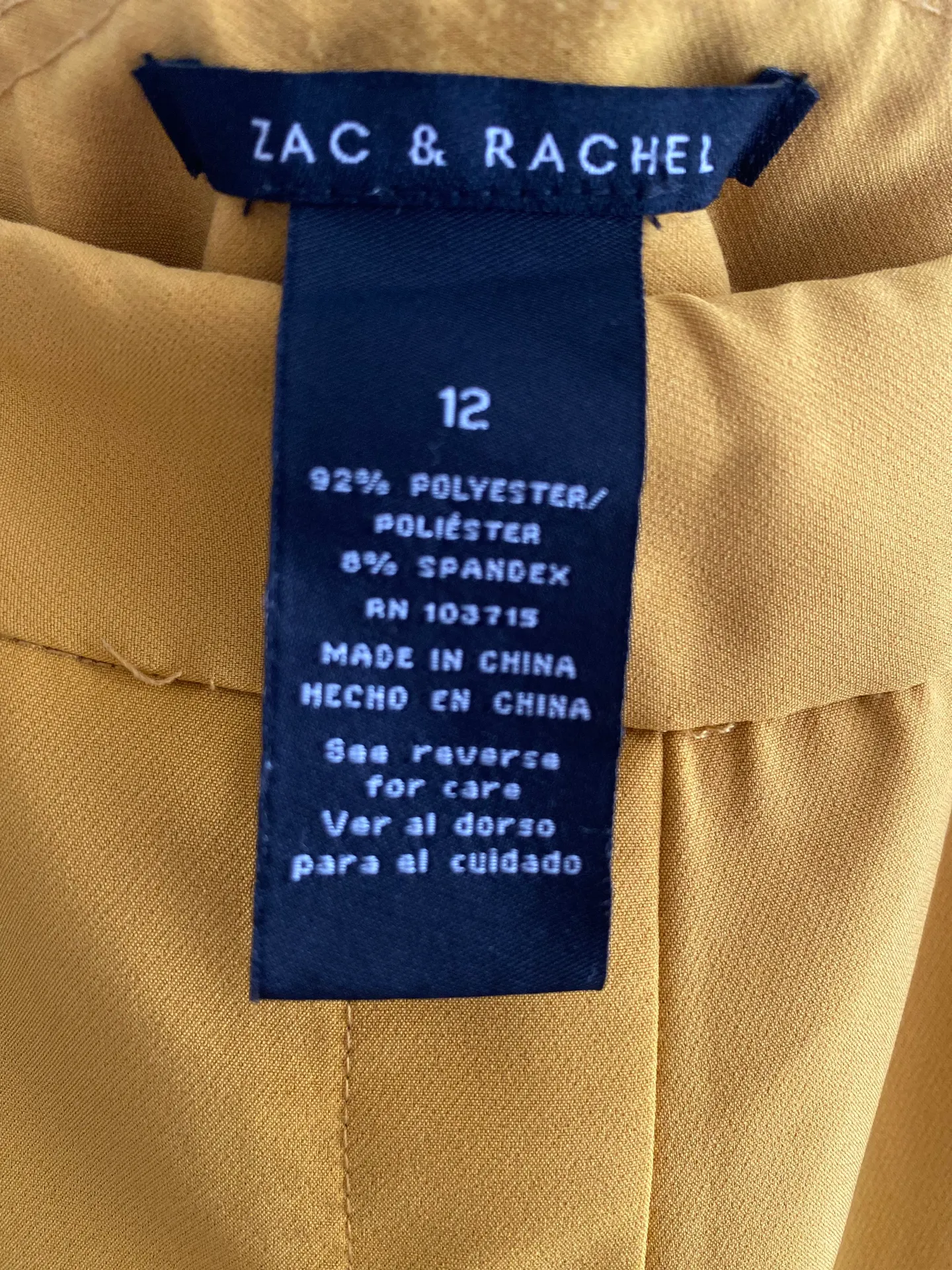 Zac and Rachel Mustard Yellow Ankle Pants  - Image 3