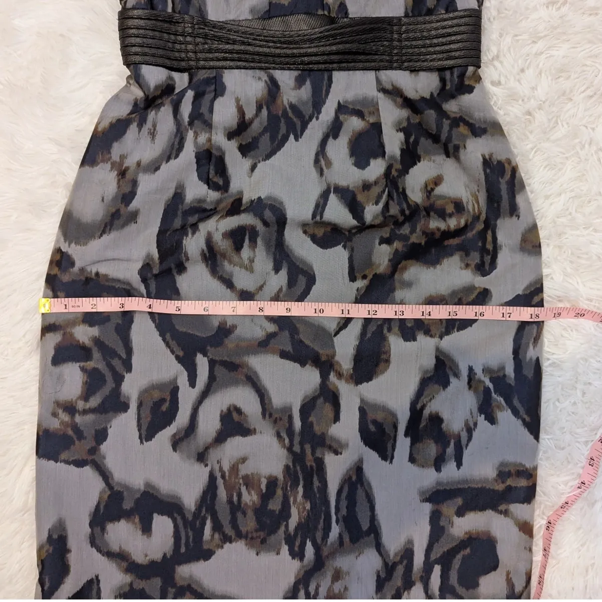 Manning Cartell Blurred Vision Floral Print Sheath Dress Gray Blue Size 4 - Image 16