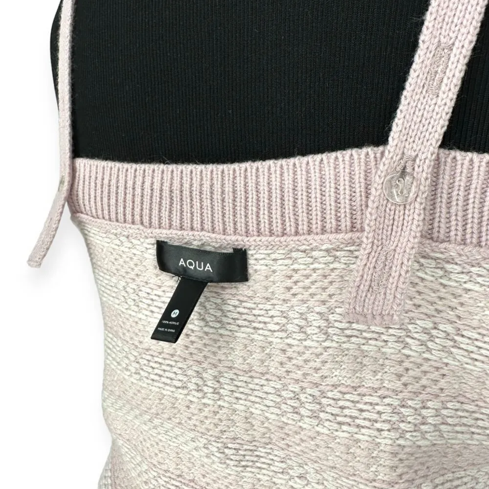 Aqua | Medium | Lavender Ash Gingham Knit Sleeveless Tank Top and Mini Skirt Set - Image 5