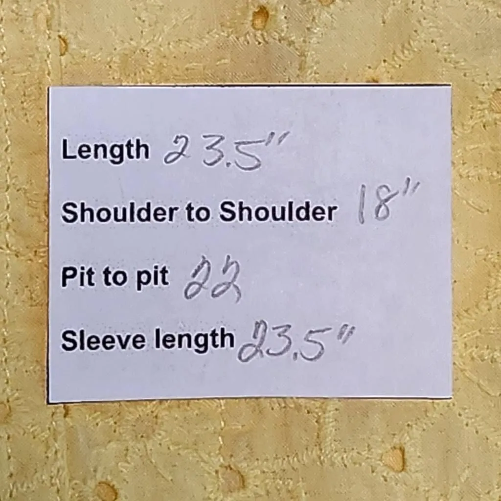 JM Collection Yellow Eyelet Lace Jacket Size 16 Lemon Yellow Lace Jacket - Image 8