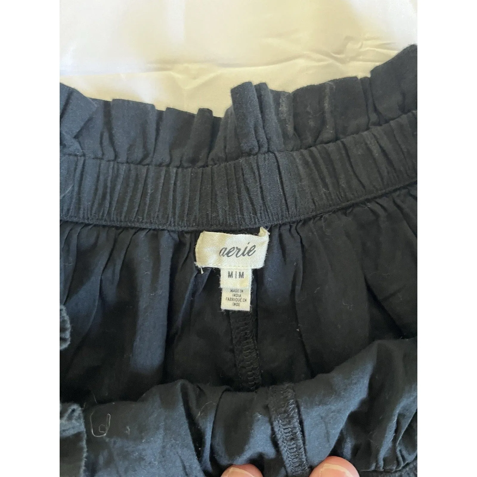 AERIE Rock n’ Ruffle Skort Black Skirt Ruffles Built in Shorts High Rise Medium - Image 6