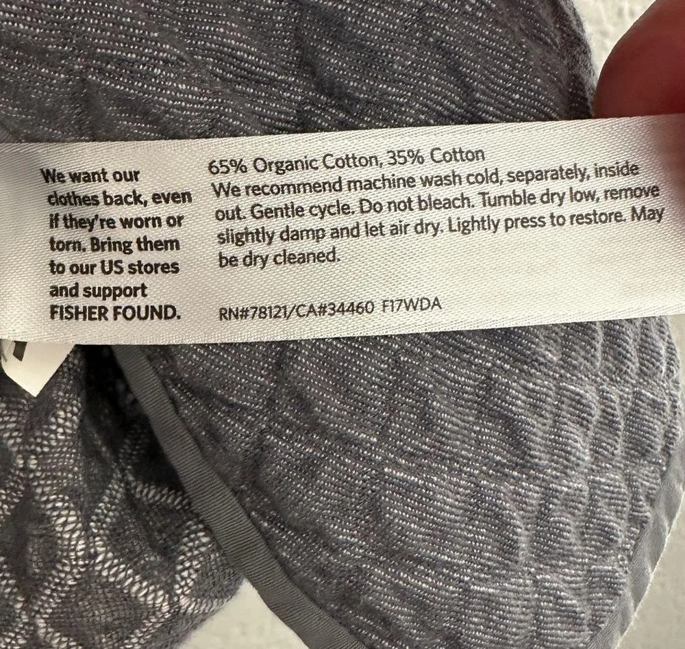 EILEEN FISHER Quilted Jacket Shawl Collar Organic Cotton XXS - Image 6