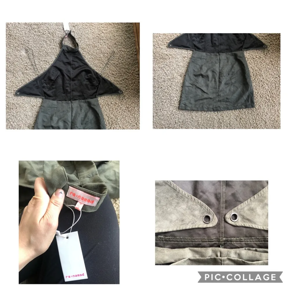 NWT Re:named halter suede dress Sz M - Image 5