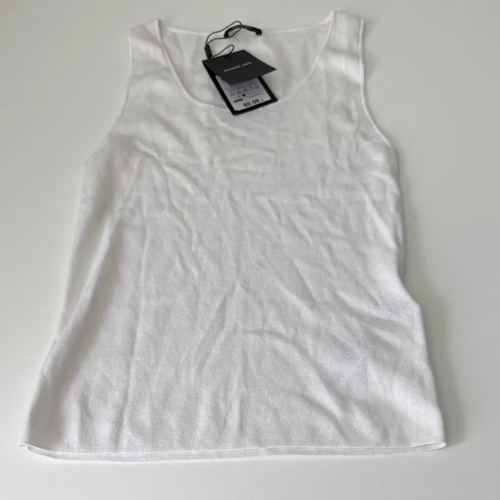 Massimo Dutti  KNIT COTTON BLEND TOP Size Small NWT - Image 2