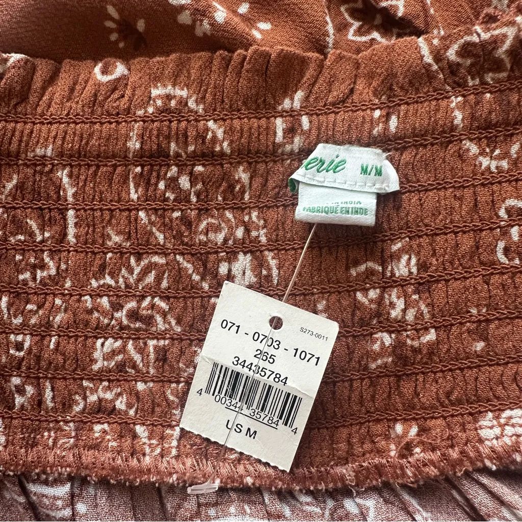 aerie Rust Colored Layered Paisley Mini Skirt NEW Medium  American Eagle - Image 5