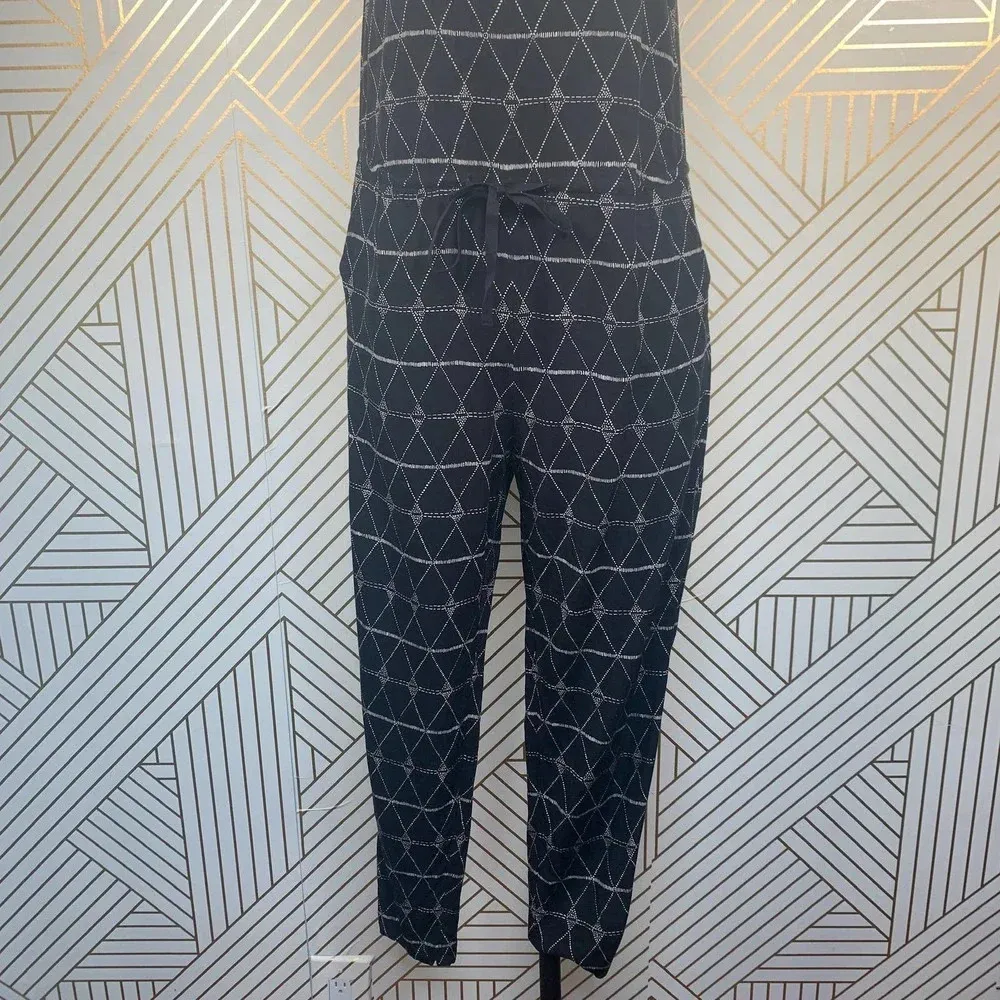Madewell Diamond Argyle Print‎ Jumpsuit Black - Image 6