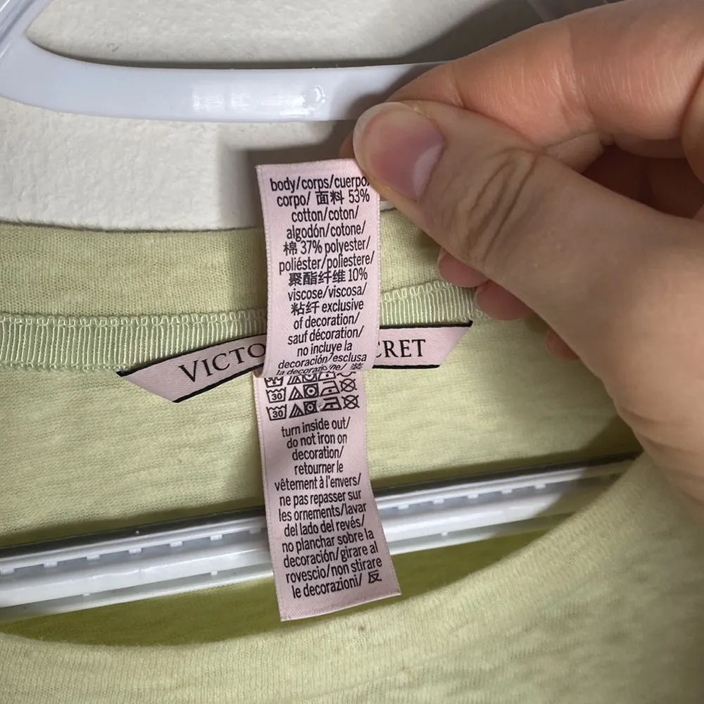 Victorias’s Secret pale yellow love graphic burnout t-shirt size M - Image 43