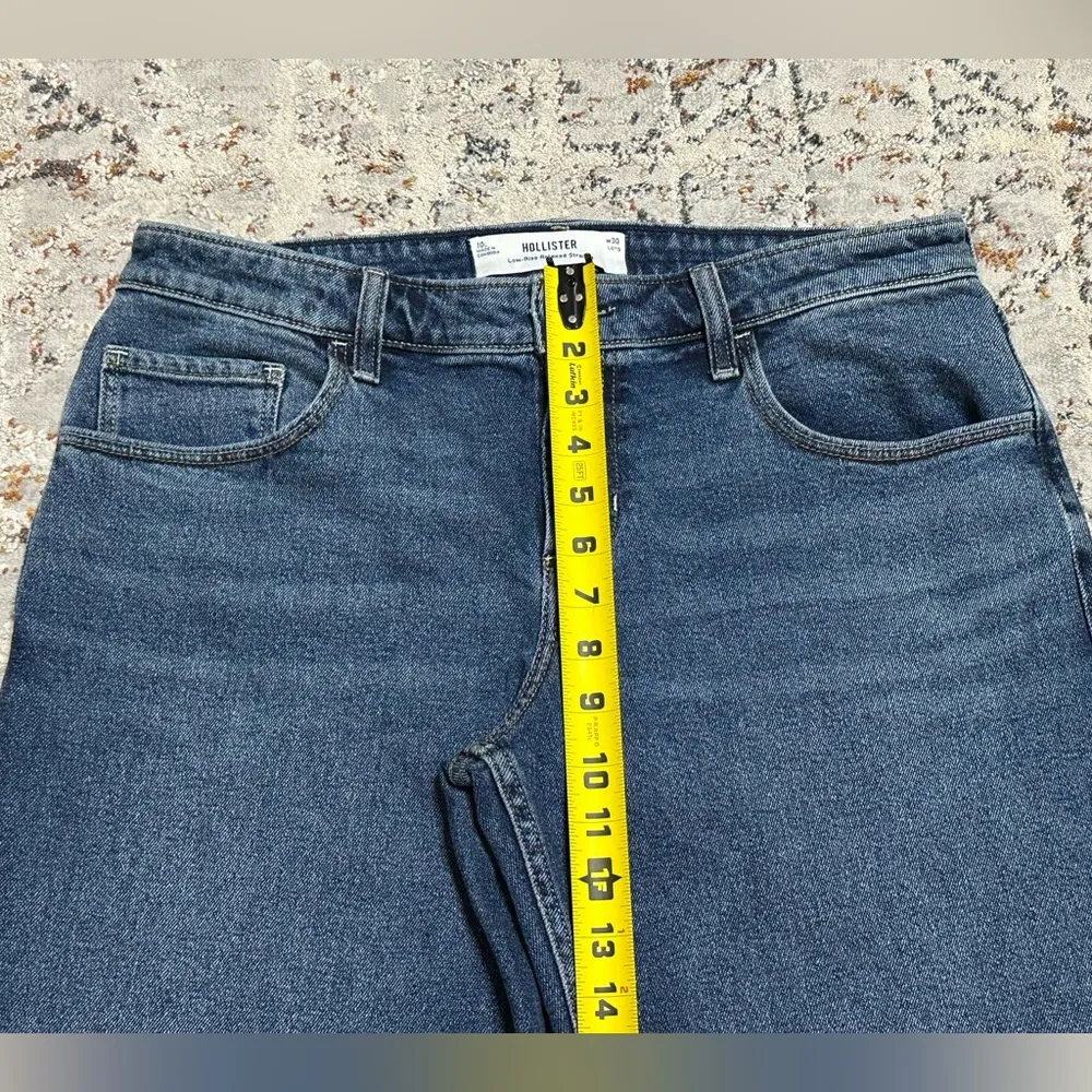 HOLLISTER low rise relaxed straight jeans size 10 long - Image 6