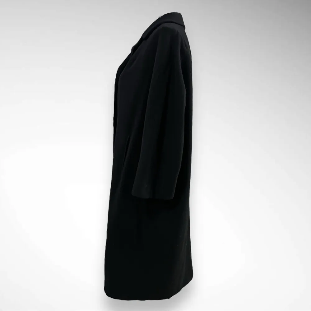 WOLF & DESSAUER Women's Vintage Black 100% Cashmere Coat | EUC Size 1X - Image 3